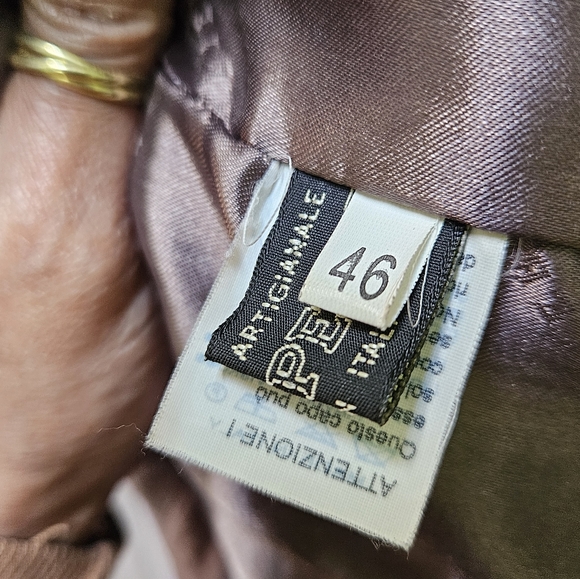 Pierotucci Lilac Vera Pelle 100% Leather Asymmetrical Zip Biker Jacket - Picture 6 of 16